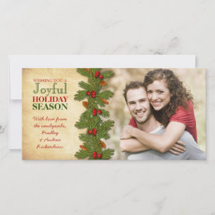 Cartes Pour Fêtes Annuelles Nos premiers Noël Ensemble Boughs Vacances