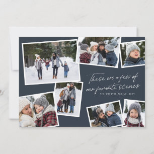 Cartes Pour Fêtes Annuelles Nos scènes préférées Noël photo collage marine