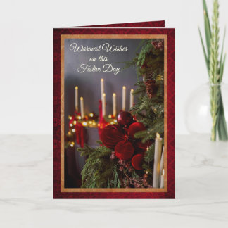Cartes Pour Fêtes Annuelles Nostalgic Candlelit Tree Christmas Card