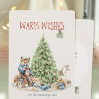 Nostalgique Animaux de Noël Aquarelle