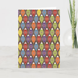 Cartes Pour Fêtes Annuelles Not Straight Design Retro Pattern Christmas Card
