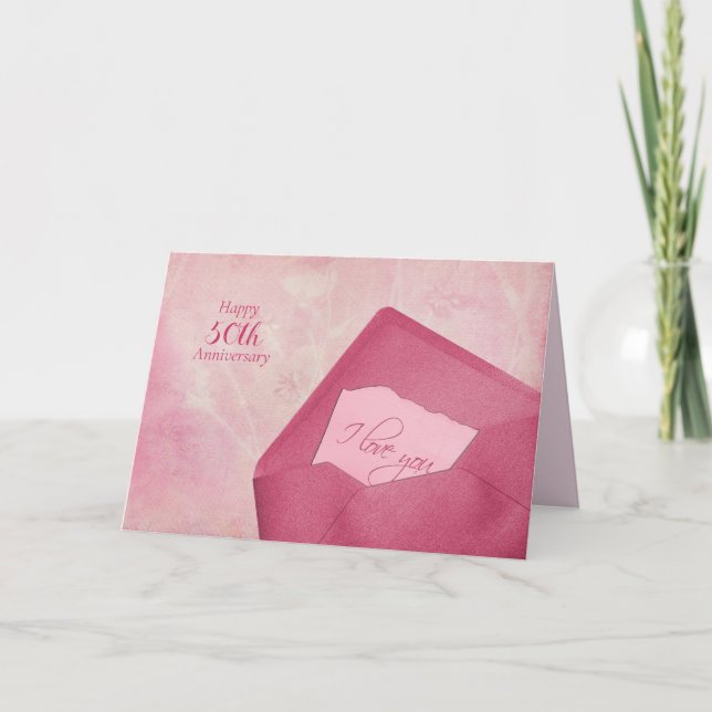 Cartes Pour Fêtes Annuelles Note d'amour mariage dans l'enveloppe (Devant)