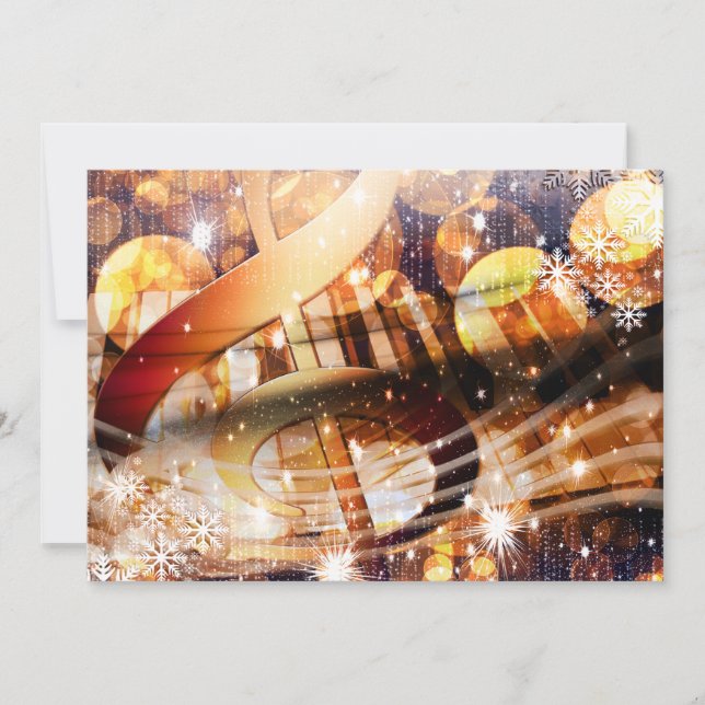Cartes Pour Fêtes Annuelles note de musique magique professeur de piano festiv (Devant)