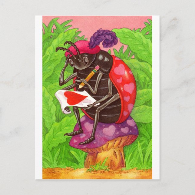 Cartes Pour Fêtes Annuelles Note de Valentine Ladybug (Devant)