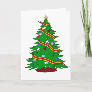 Cartes Pour Fêtes Annuelles Note musicale Arbre de Noël