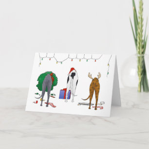 Cartes Pour Fêtes Annuelles Nothin' but A Greyhound Christmas