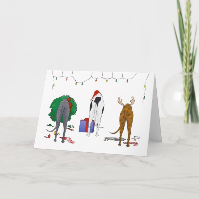 Cartes Pour Fêtes Annuelles Nothin' but A Greyhound Christmas (Devant)