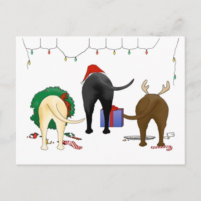 Cartes Pour Fêtes Annuelles Nothin' Butt A Lab Christmas (Devant)