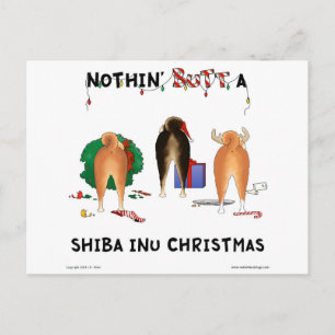 Cartes Pour Fêtes Annuelles Nothin' Butt A Shiba Inu Christmas