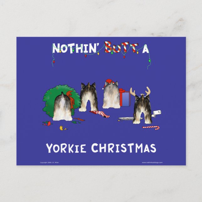 Cartes Pour Fêtes Annuelles Nothin' Butt A Yorkie Christmas (Devant)