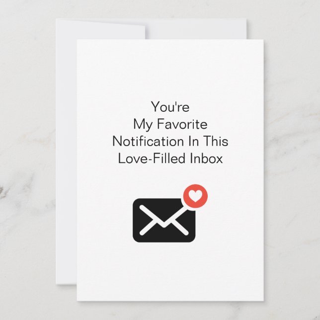 Cartes Pour Fêtes Annuelles Notification préférée Amour Saint-Valentin Anniver (Devant)