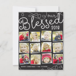 Cartes Pour Fêtes Annuelles Notre année bienheureuse Collage photo de Noël