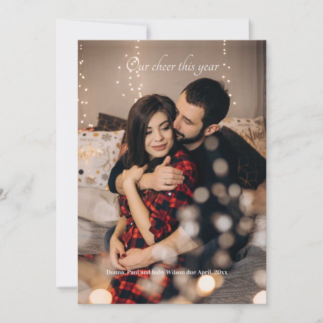 Cartes Pour Fêtes Annuelles Notre Cheval cette année Photo Pregnancy Holiday C (Devant)