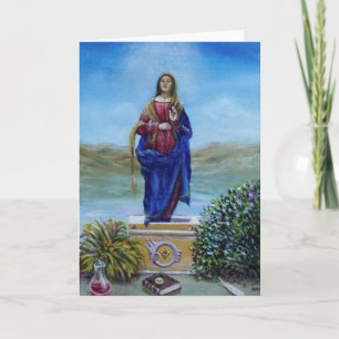 Cartes Pour Fêtes Annuelles NOTRE DAME DE LA LUMIÈRE Vierge de l'Immaculée Con