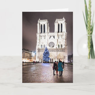 Cartes Pour Fêtes Annuelles Notre Dame de Paris par nuit