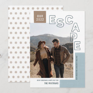 Cartes Pour Fêtes Annuelles Notre évasion   Boho Modern Photo Noël