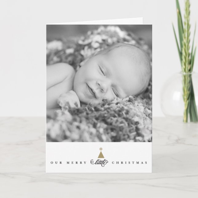 Cartes Pour Fêtes Annuelles Notre joyeux petit Noël mignon bébé 1er Noël (Devant)