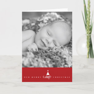 Cartes Pour Fêtes Annuelles Notre joyeux petit Noël mignon bébé 1er Noël