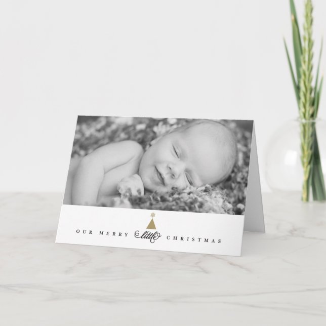 Cartes Pour Fêtes Annuelles Notre joyeux petit Noël mignon bébé 1er Noël (Devant)