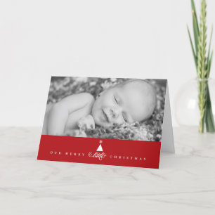 Cartes Pour Fêtes Annuelles Notre joyeux petit Noël mignon bébé 1er Noël