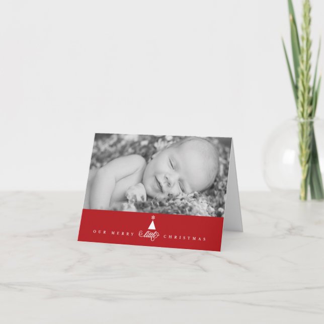 Cartes Pour Fêtes Annuelles Notre joyeux petit Noël mignon bébé 1er Noël (Devant)