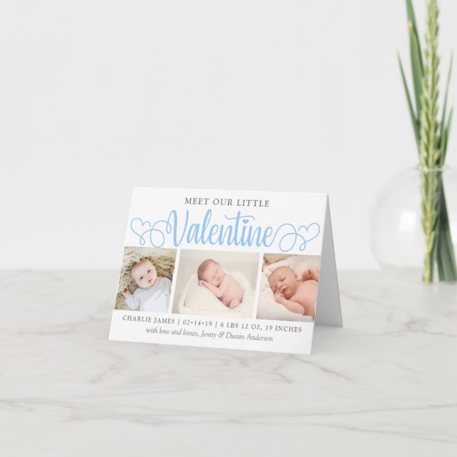 Cartes Pour Fêtes Annuelles Notre petit Valentine 3 Photo (Devant)