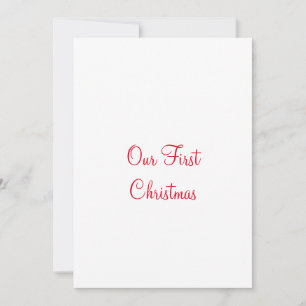 Cartes Pour Fêtes Annuelles Notre premier Noël ajouter nom de famille photo