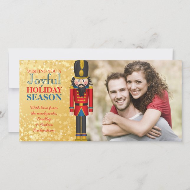 Cartes Pour Fêtes Annuelles Notre premier Noël Ensemble Casse-Noisette Soldat (Devant)