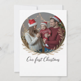 Cartes Pour Fêtes Annuelles Notre premier Noël ensemble – Personnalisé
