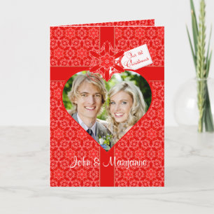 Cartes Pour Fêtes Annuelles Notre premier Noël pour femme avec photo personnal