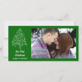 Cartes Pour Fêtes Annuelles Notre premier vert de Noël