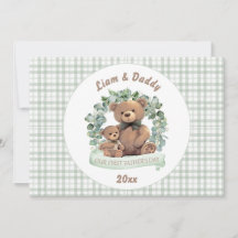 Notre première Fête des pères mignonne ours garçon