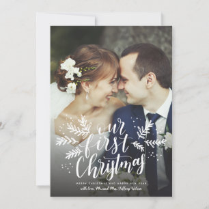 Cartes Pour Fêtes Annuelles Notre première photo de Noël à la main