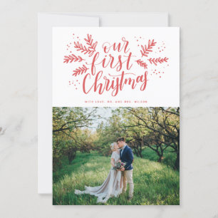 Cartes Pour Fêtes Annuelles Notre première photo de Noël à la main
