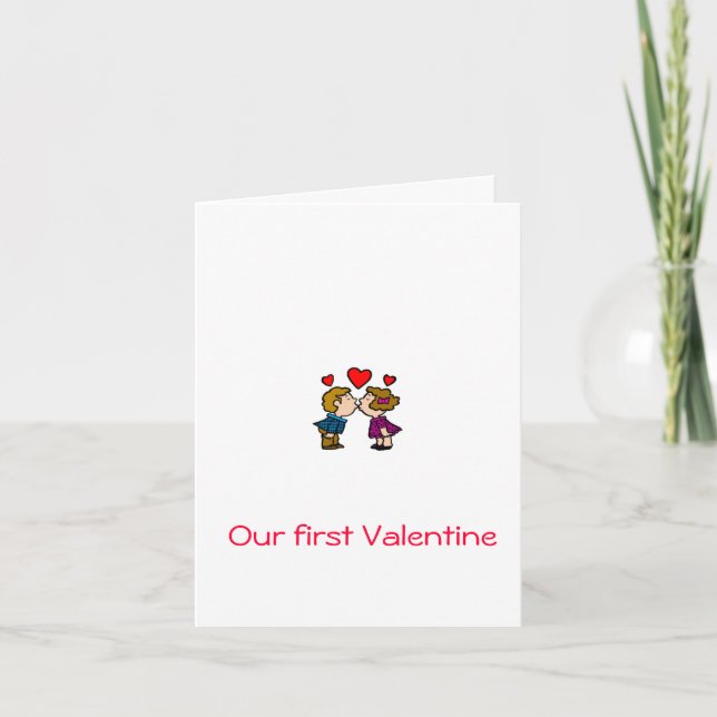 Cartes Pour Fêtes Annuelles Notre première Saint Valentin (Devant)
