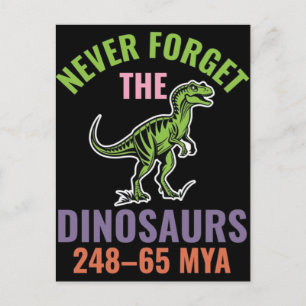 Cartes Pour Fêtes Annuelles N'oubliez jamais les dinosaures 24865 mya