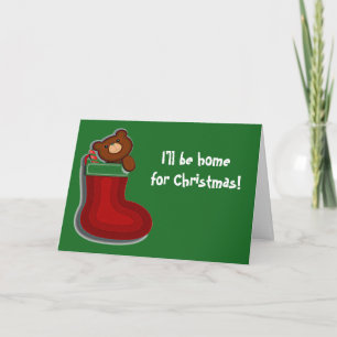 Cartes Pour Fêtes Annuelles Nounours drôle mignon dans le stockage Noël
