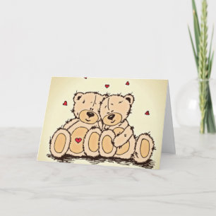 Cartes Pour Fêtes Annuelles Nounours mignon