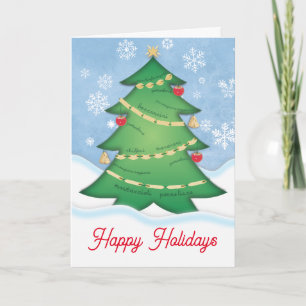 Cartes Pour Fêtes Annuelles Nourriture italienne pâtes sapin de Noël chef trai