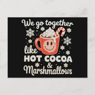 Cartes Pour Fêtes Annuelles Nous allons ensemble comme des guimauves de cacao