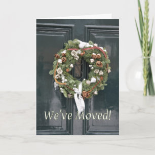 Cartes Pour Fêtes Annuelles Nous avons bougé - couronne de Noël
