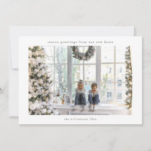 Cartes Pour Fêtes Annuelles Nous avons déménagé Accueil Message Famille Photo 