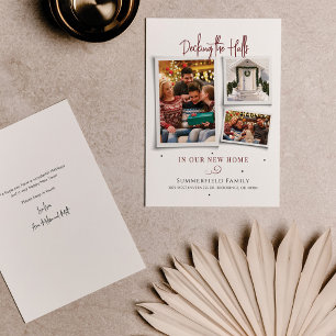 Cartes Pour Fêtes Annuelles Nous avons déménagé la famille Photos de Noël