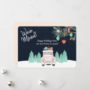 Cartes Pour Fêtes Annuelles Nous avons déménagé Nous déménageons Noël Nouvelle