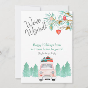 Cartes Pour Fêtes Annuelles Nous avons déménagé Nous déménageons Noël Nouvelle