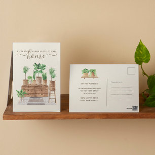 Cartes Pour Fêtes Annuelles Nous Avons Déménagé Nouvelle Adresse Cute Boho Pla