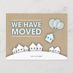 Cartes Pour Fêtes Annuelles Nous Avons Déménagé Nouvelle Adresse Maisons Moder