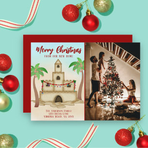 Cartes Pour Fêtes Annuelles Nous avons déménagé PHOTO Sandcastle Beach Accueil