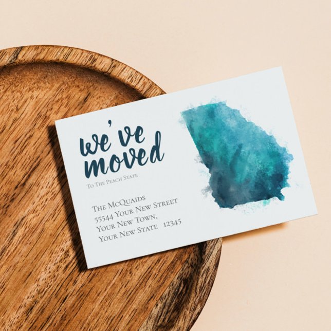 Cartes Pour Fêtes Annuelles Nous avons déplacé l'aquarelle Georgia Moving Fair (Créateur téléchargé)