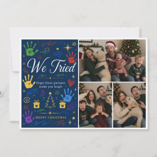 Cartes Pour Fêtes Annuelles Nous avons essayé Noël Photo de famille drôle